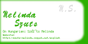 melinda szuts business card